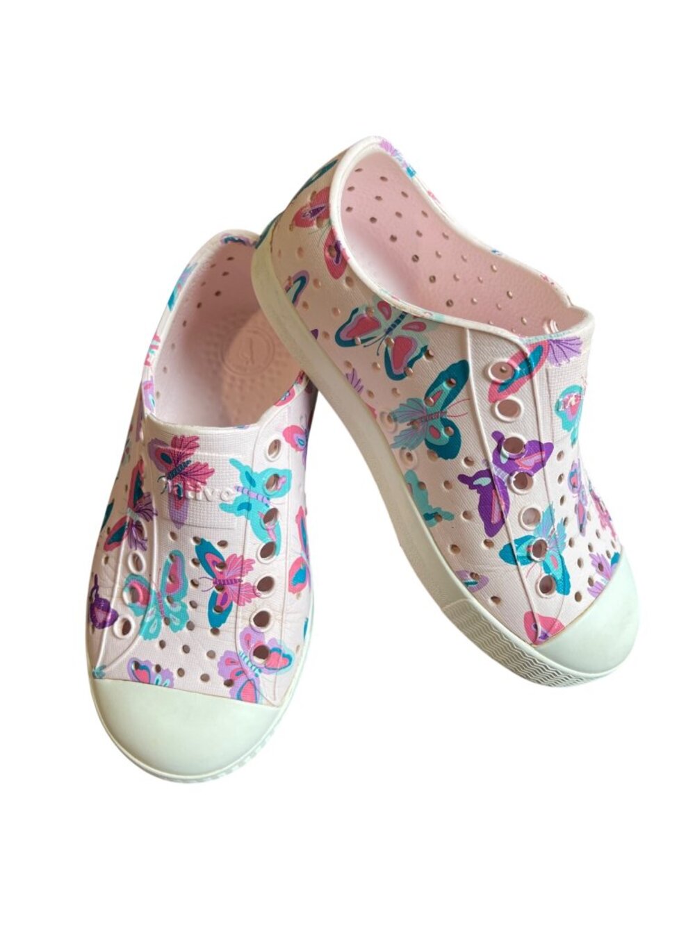 Native Jefferson Child Shoes Toddler Girls Size 9 Butterfly Waterproof Sneaker